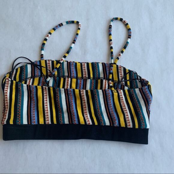 Zara NWT Striped Jacquard Bralette Top Size Medium - Picture 5 of 10